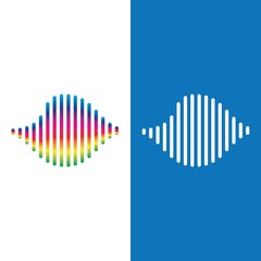 Sound waves vector illustration design
