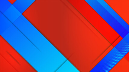 Modern red and blue abstract presentation background