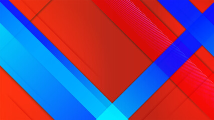 Modern red and blue abstract presentation background