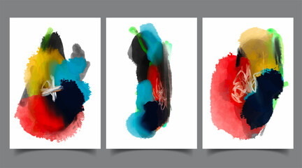 Abstract water color illustration for wall decoration.