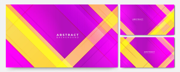 Stripes gradient purple yellow memphis geometric Abstract Design Background