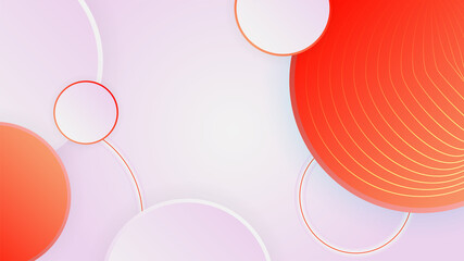 elegant circle gradient orange memphis geometric Abstract Design Background