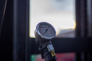 gauge on a wall