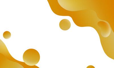 abstract fluid background with copy space. a wavy liquid illustration with a solid color gradation. decorative background in yellow.