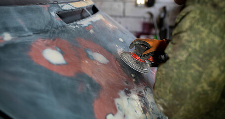 car body polishing, putty grinding.
