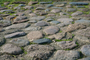 Natural background with stones. Beautiful rough stones structure in a decorative cover on the...