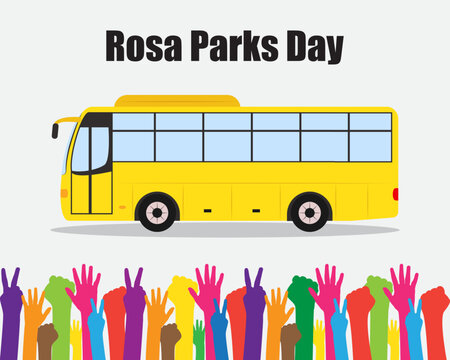 vector illustration for Rosa Parks day , an American activist.