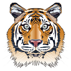 タイガーの顔イラスト