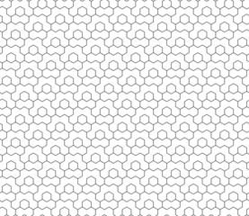 Geometric abstract hexagonal light gray background. Geometric modern ornament. Seamless modern pattern