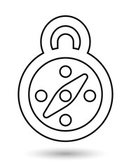 stopwatch linear icon, vector illustration 