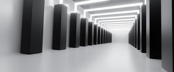 Abstract Futuristic empty floor and room Sci-Fi Corridor With light for showcase,room,interior,display products.Modern Future cement floor and wall background technology interior concept.3d render