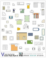 Fototapeta premium interior floor plan object