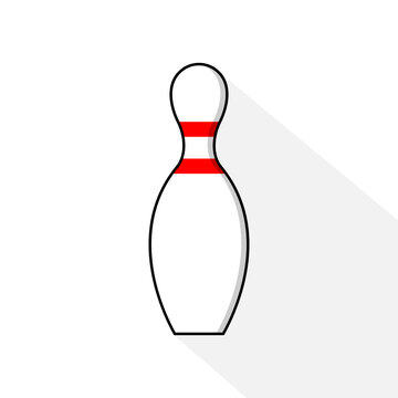 Bowling vector. Bowling pin and bowling ball. Bowling on a white background