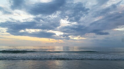sunset over the sea