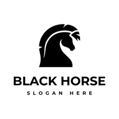 Black Horse Logo Design template