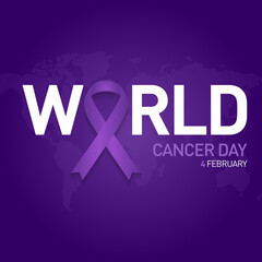 4 february world cancer day concept design vector illustration