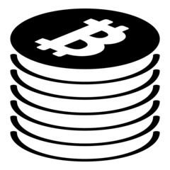 Bitcoin Flat Icon Isolated On White Background