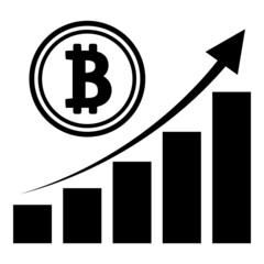 Bitcoin Flat Icon Isolated On White Background