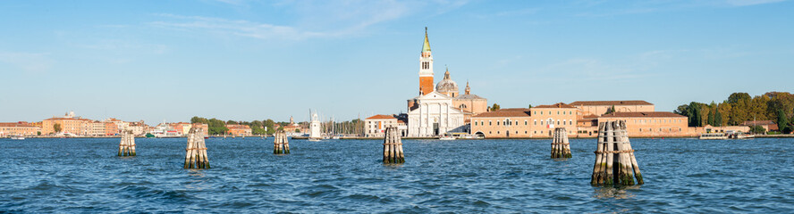 Fototapeta na wymiar Panoramic view of Giudecca island in Venice, Italy