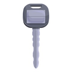 Ignition car alarm key icon cartoon vector. Hand lock. Door auto