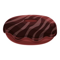 Chocolate donut icon cartoon vector. Cake sugar. Sweet food