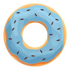 Candy donut icon cartoon vector. Sugar cake. Sweet food