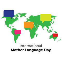 international mother language day vector illustration.