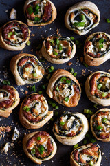 puff pastry spinach and feta cheese pinwheels