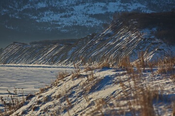 Coastal hills of Gertner Bay, Sea of Okhotsk.