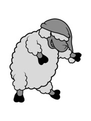 Schlafmütze Schaf Tanzend 