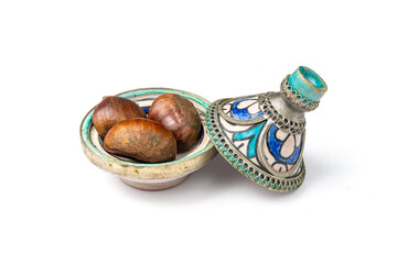 Chessnuts in a mini Moroccan tajine