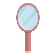 Handle mirror icon cartoon vector. Small mirror. Antique look © nsit0108