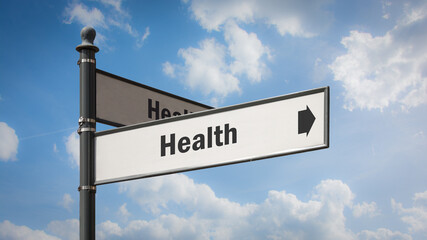Fototapeta premium Street Sign to Health