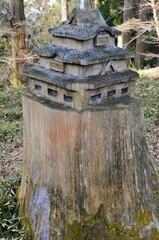 高取城跡 木彫りの天守閣