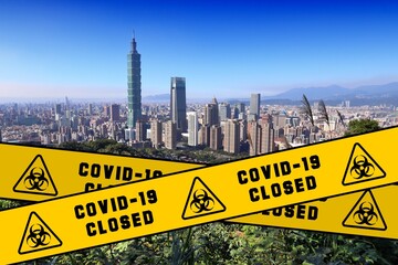 Obraz premium Taipei covid closed
