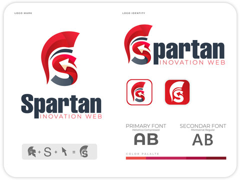 Modern Spartan Letter S logo template - vector