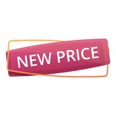 New price product icon cartoon vector. Sale tag. Label offer