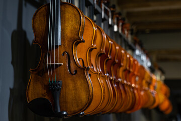 close up of a violin
