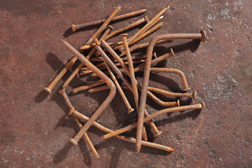 Old rusty nails