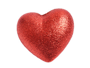 red heart isolated on white