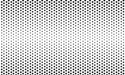 Seamless background pattern from geometric shapes. The pattern is evenly filled with black circles.  vector design