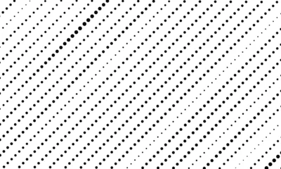 Fototapete Schwarz-weiß Nahtloses Hintergrundmuster aus geometrischen Formen. Das Muster ist gleichmäßig mit schwarzen Kreisen gefüllt. Vektordesign