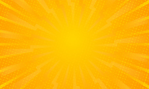 Orange Gradient Ray Burst Dot Style Background Vector Design