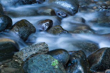 Water flowing over the rocks - Long Exposure Dreamy Photo