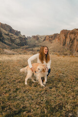 Desert Portrait with Dog