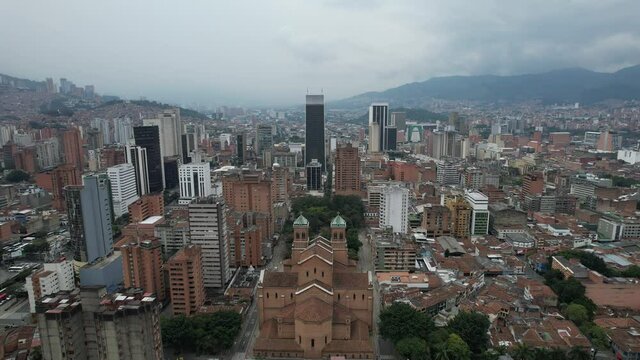 City Center Aerial View of Medellin, Colombia