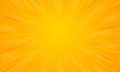 Fototapeta Orange gradient ray burst dot style background vector design obraz