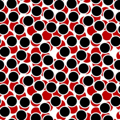 Circles pattern. Circular figures seamless ornament. Geometric motif. Rounds background. Circle shapes wallpaper. Geometrical backdrop. Digital paper, textile print, web design, abstract. Vector art