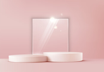 Product presentation. Abstract minimal scene with podium. Background vector 3d render with podium.