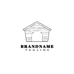 pet home cartoon logo template icon design black isolated vector illustration